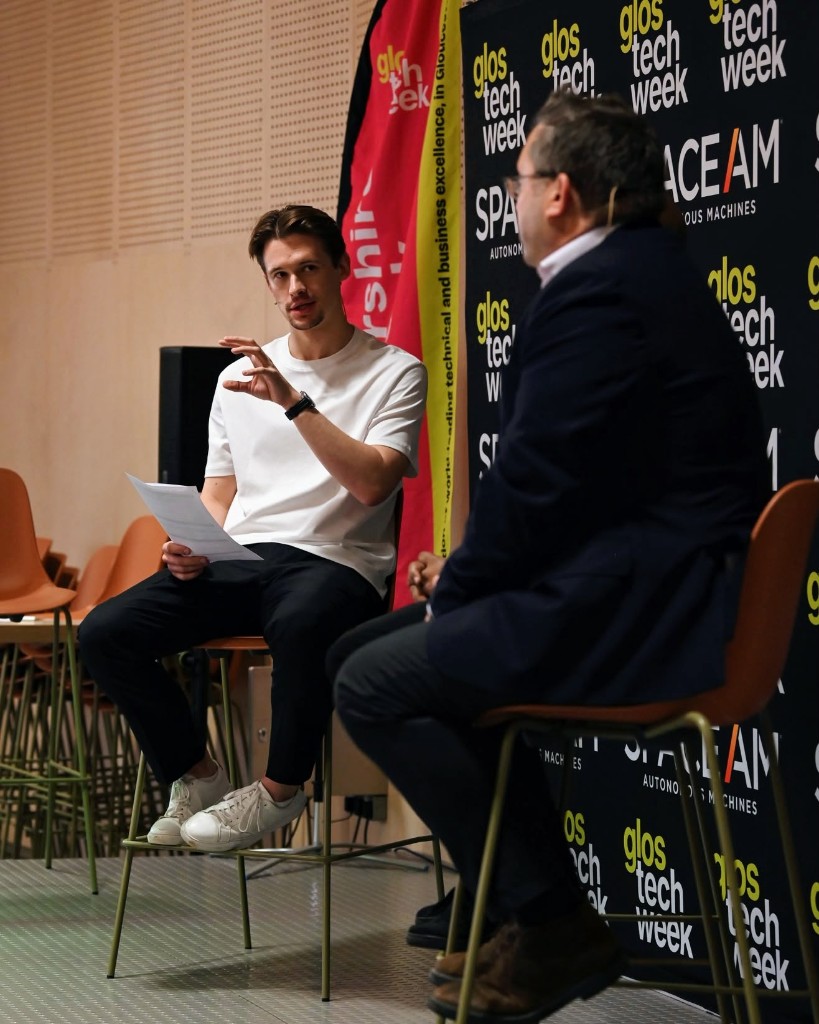 Moderating a panel at Glos Tech Week